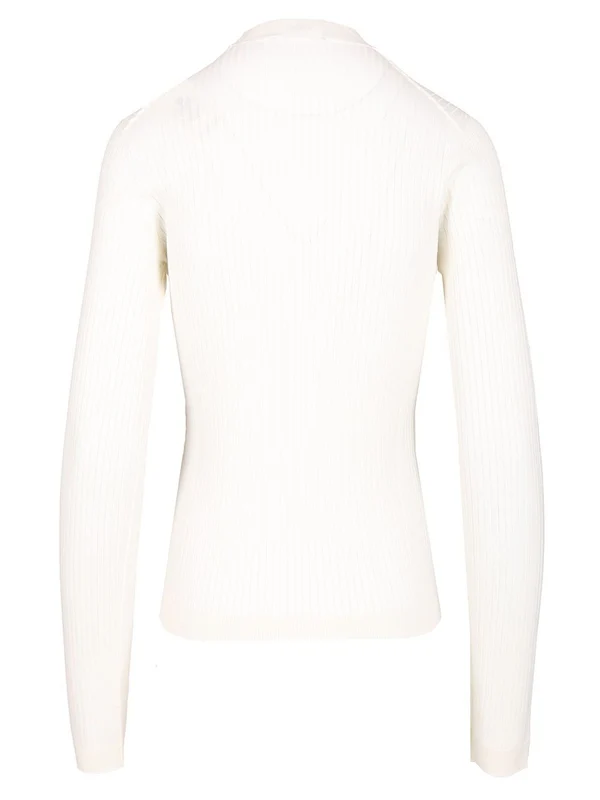 Slim Fit Ribbed Wool Silk Knit - Image 2