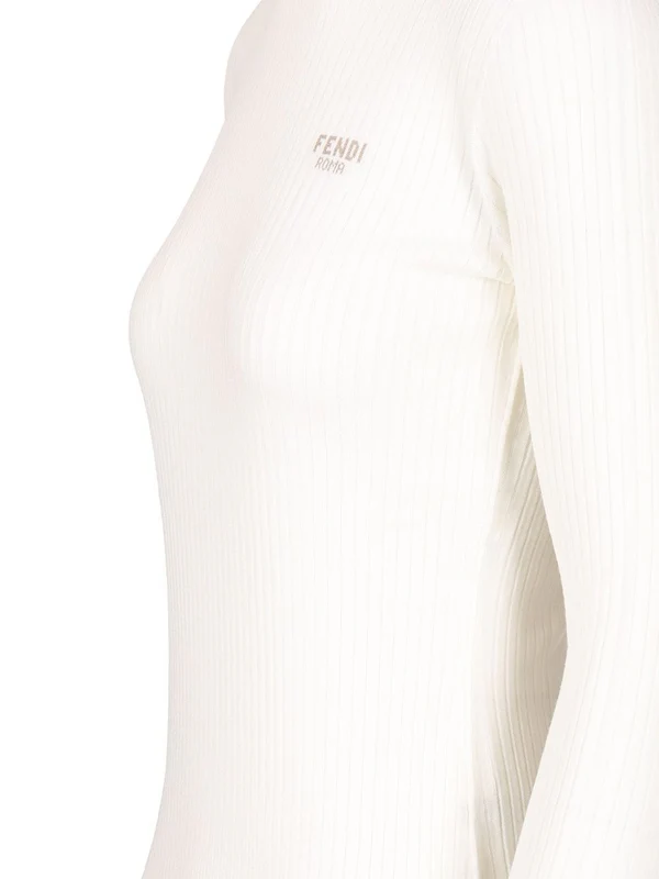 Slim Fit Ribbed Wool Silk Knit - Image 3