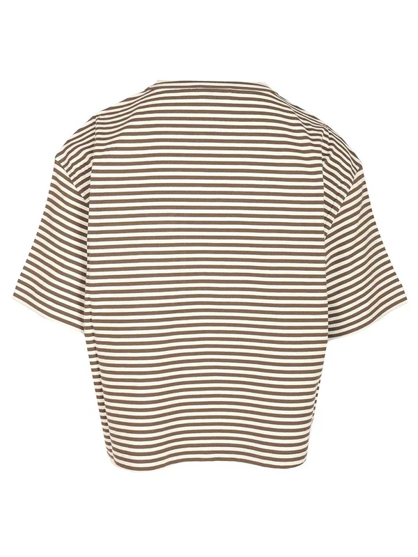 Stripe Crop Short-sleeve T-shirt - Image 2