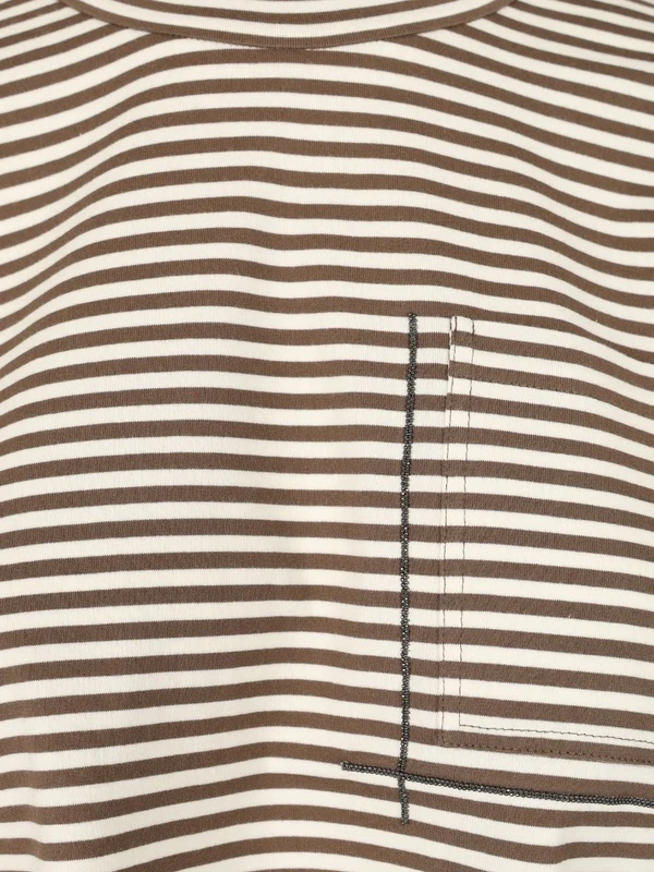Stripe Crop Short-sleeve T-shirt - Image 4
