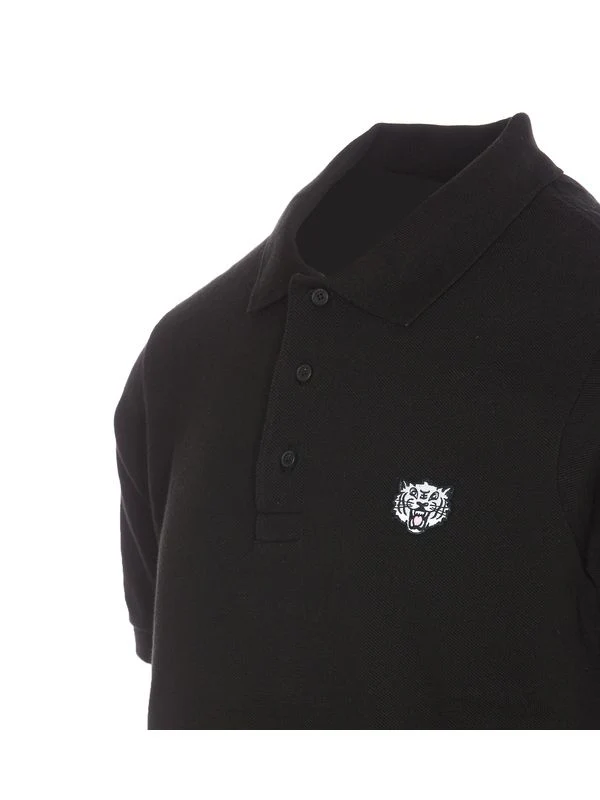 Tiger Logo Cotton Polo Shirt - Image 3