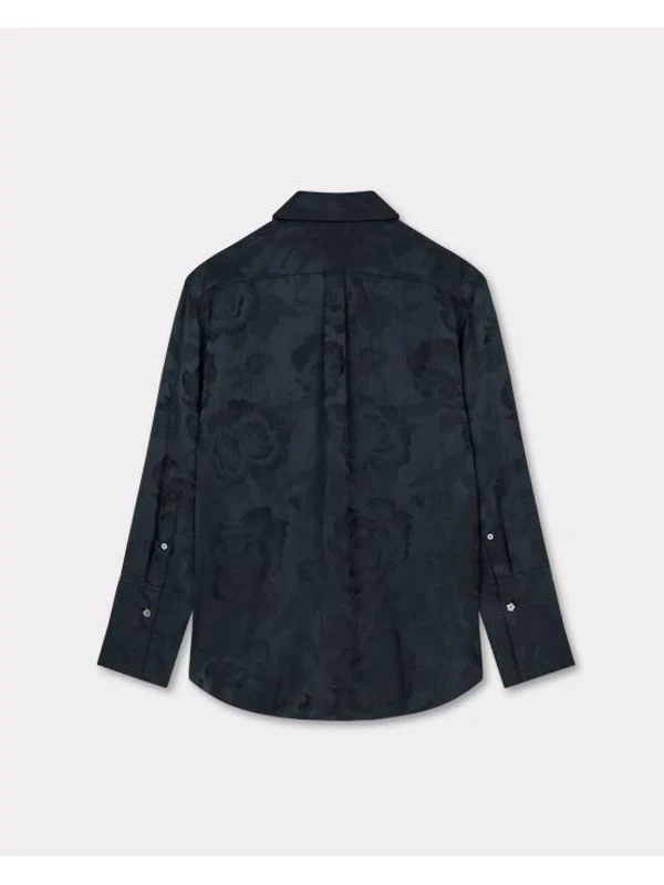 Flower Pattern Silk Blend Shirt - Image 2