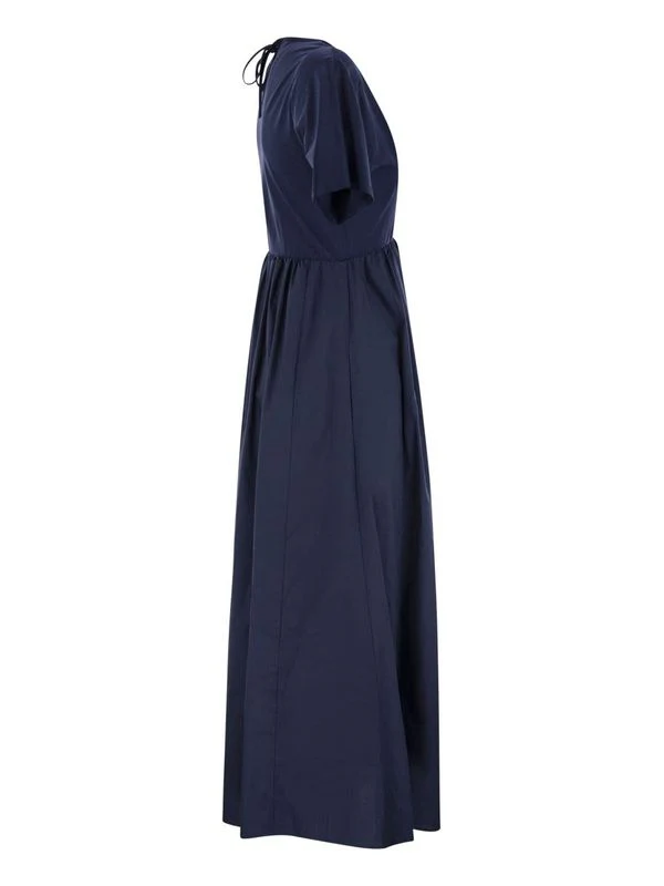 Bronzo V-neck Cotton Midi Dress - Image 3