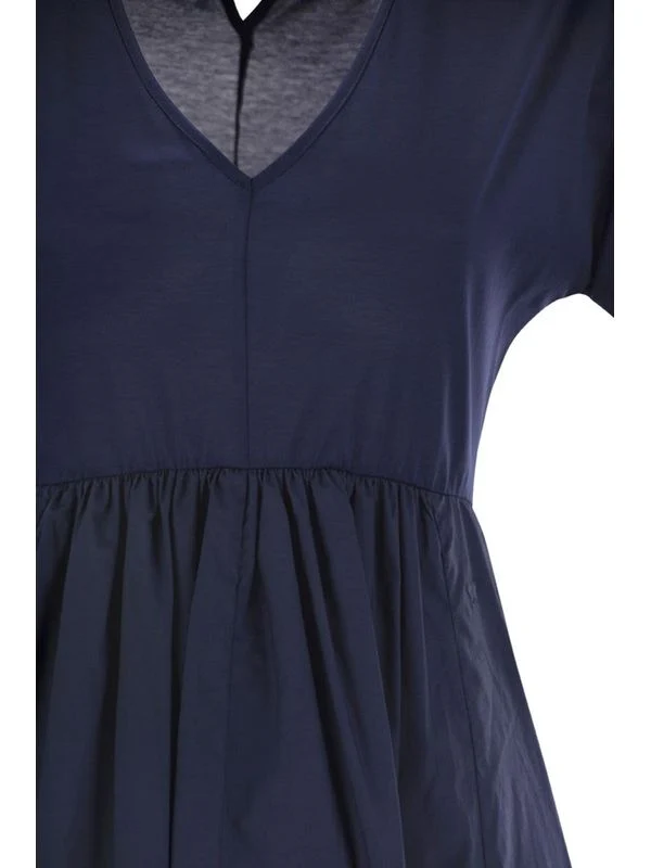 Bronzo V-neck Cotton Midi Dress - Image 4