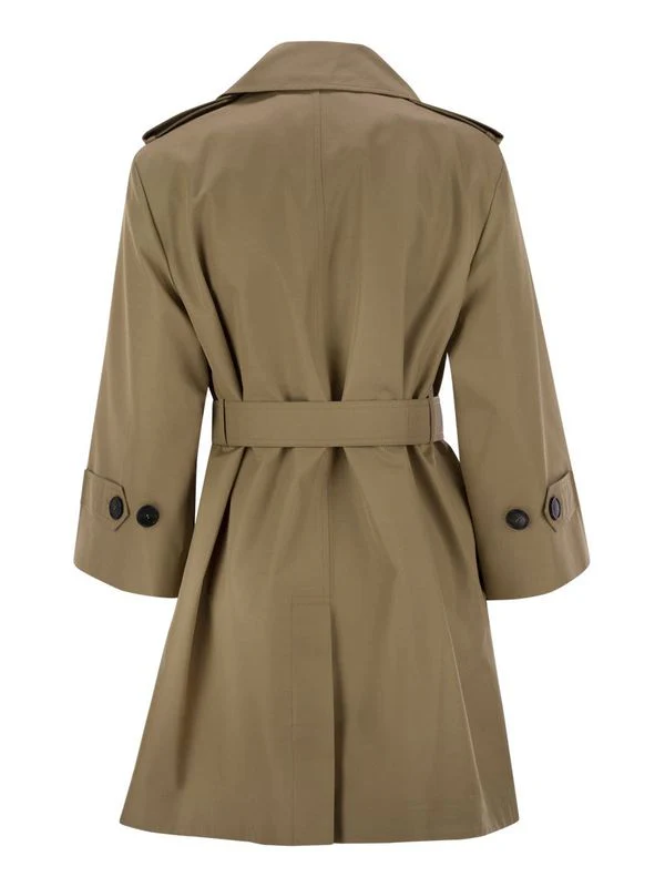 Elodia Double Breasted Gabardine Cotton Trench Coat - Image 2