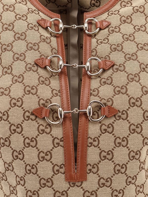 Horsebit Decorated GG Pattern Dress - Image 3