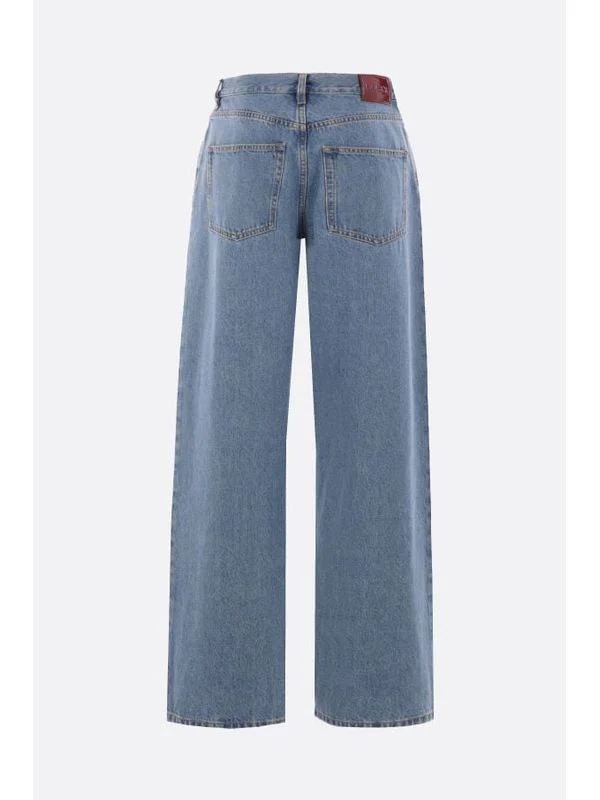 Logo Patch Wide Denim Pants - Image 2
