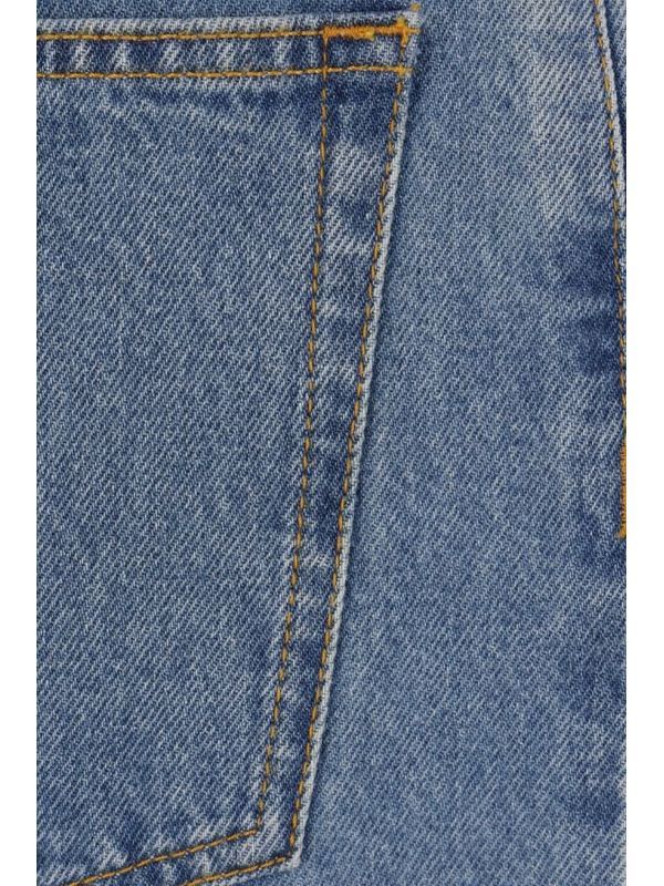 Logo Patch Wide Denim Pants - Image 3