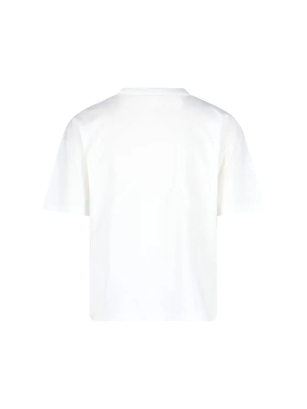 Logo Embroidery Cotton Short Sleeve T-shirt - Image 2