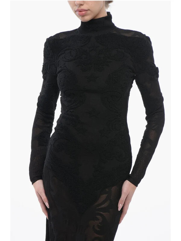 Balmain Black Long Dress - Image 4