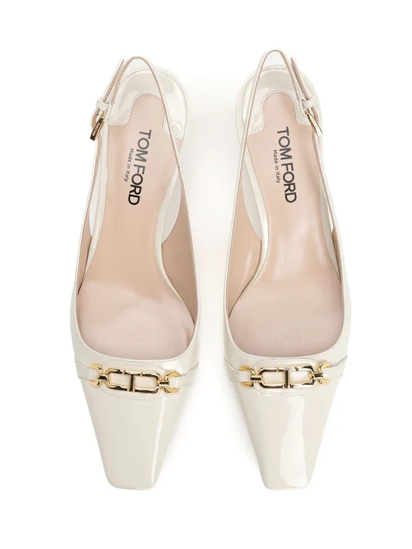 WHITNEY Leather Slingback Heels - Image 5