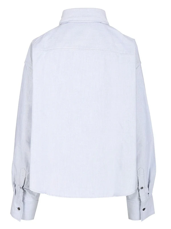 Oversized Crop Oxford Shirt - Image 2