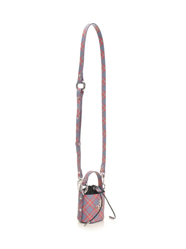 DAISY Tartan Check Mini Bucket Bag - Image 2