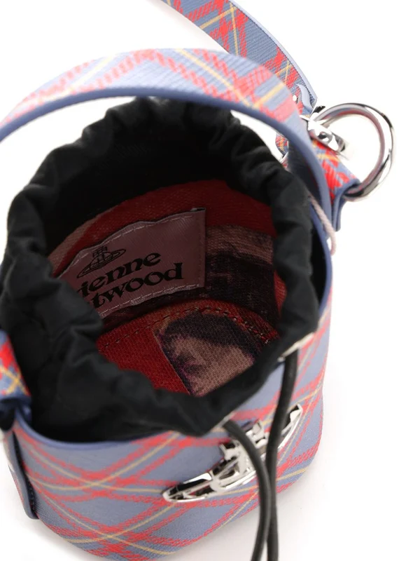 DAISY Tartan Check Mini Bucket Bag - Image 4