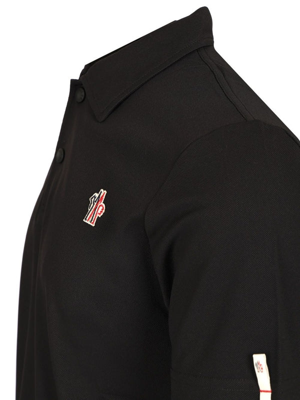 Logo Patch Nylon Polo Shirt - Image 3