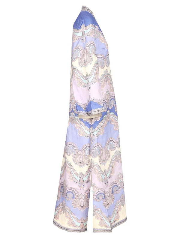 MAAXINE Paisley Linen Midi Dress - Image 3