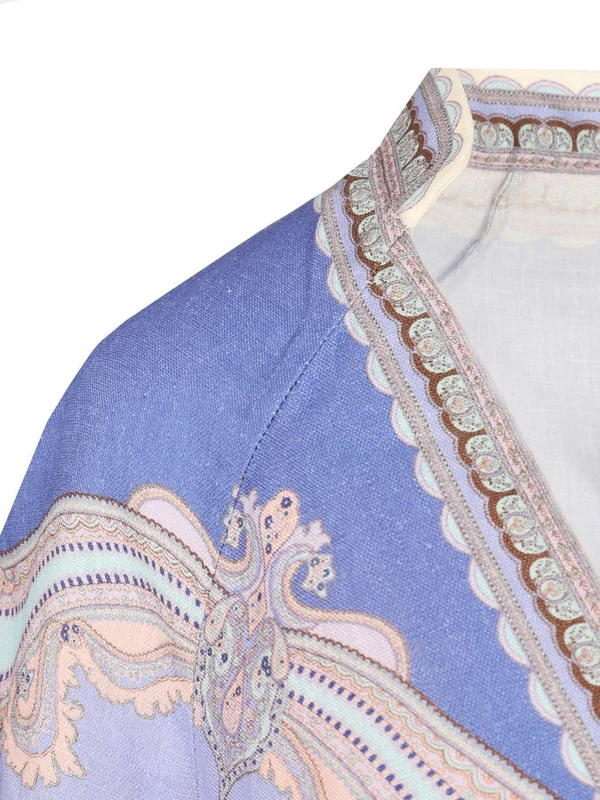 MAAXINE Paisley Linen Midi Dress - Image 4