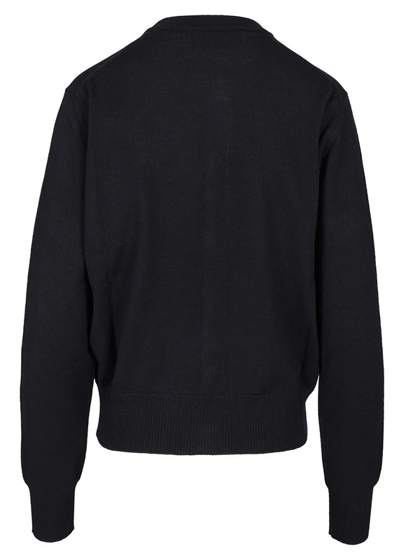 Embroidered Logo Wool Cardigan - Image 2