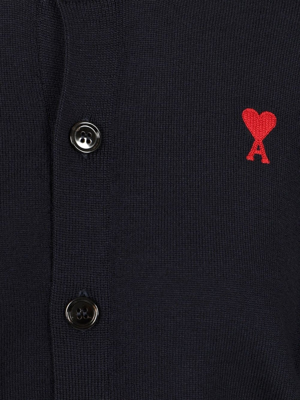 Embroidered Logo Wool Cardigan - Image 4