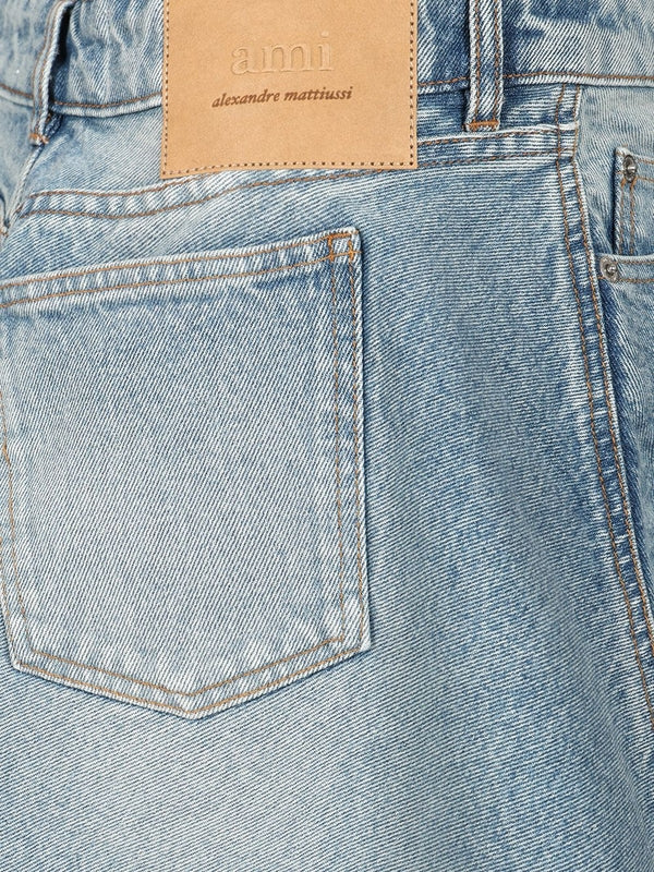 Flared Denim Mini Skirt - Image 4