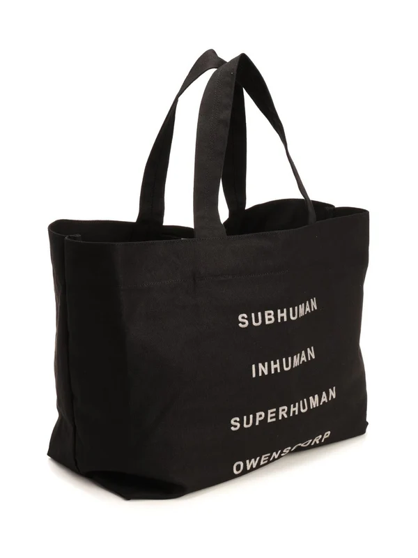 Embroidered Lettering Cotton Tote Bag - Image 2