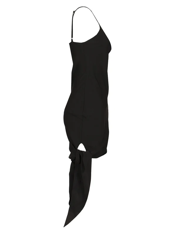 Scarf Asymmetric Mini Dress - Image 3