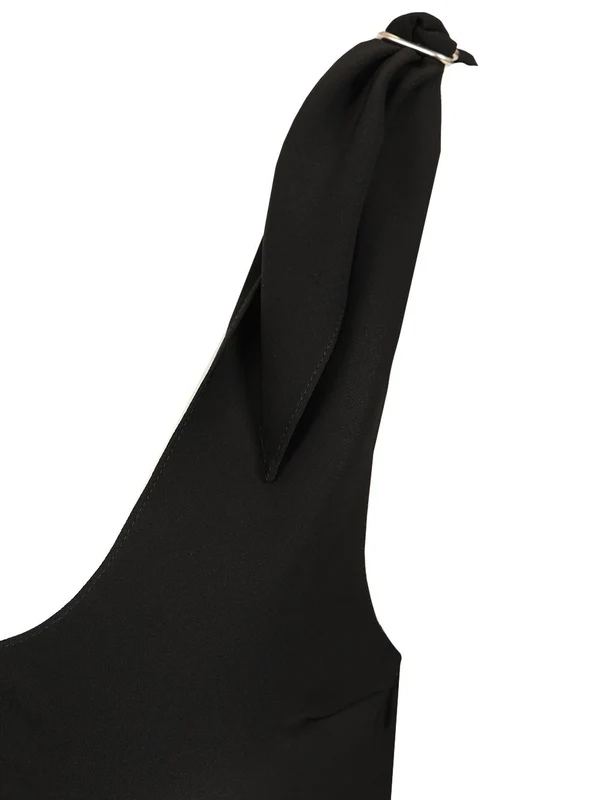 Scarf Asymmetric Mini Dress - Image 4
