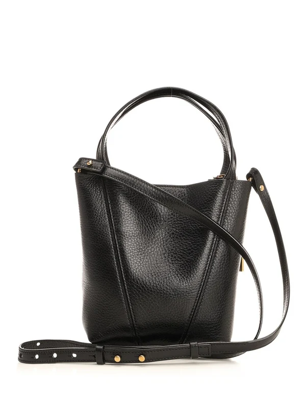 SPIN Small Leather Tote Bag - Image 3