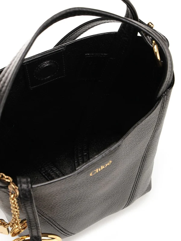 SPIN Small Leather Tote Bag - Image 4