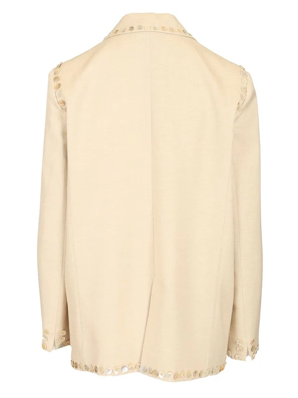 Embroidered sand blazer Tailored Jackets - Image 2