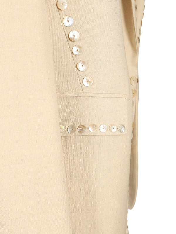 Embroidered sand blazer Tailored Jackets - Image 5