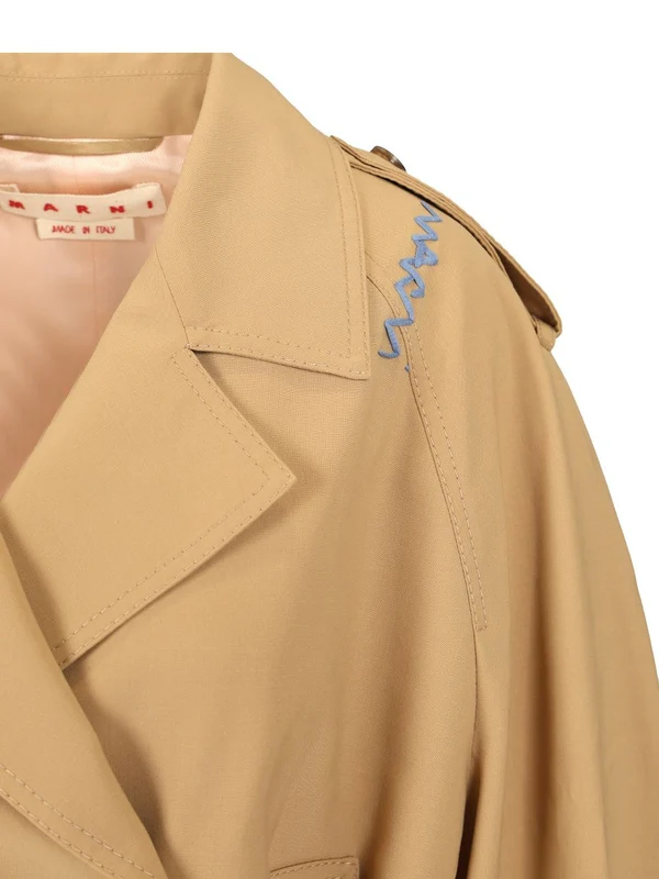 Short trench coat with belt Trench - Image 4