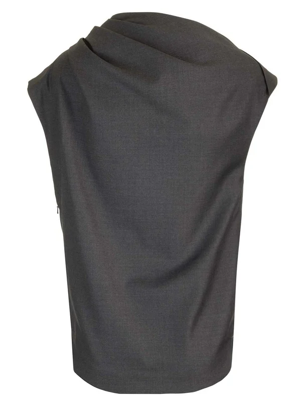 Drape Wool Blouse - Image 2
