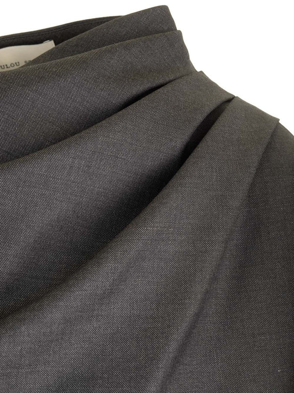 Drape Wool Blouse - Image 5