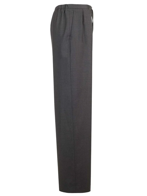 Drawstring Wool Trousers - Image 3