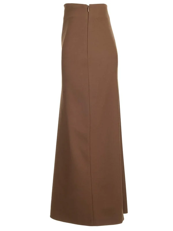 Pencil Wool Midi Skirt - Image 3