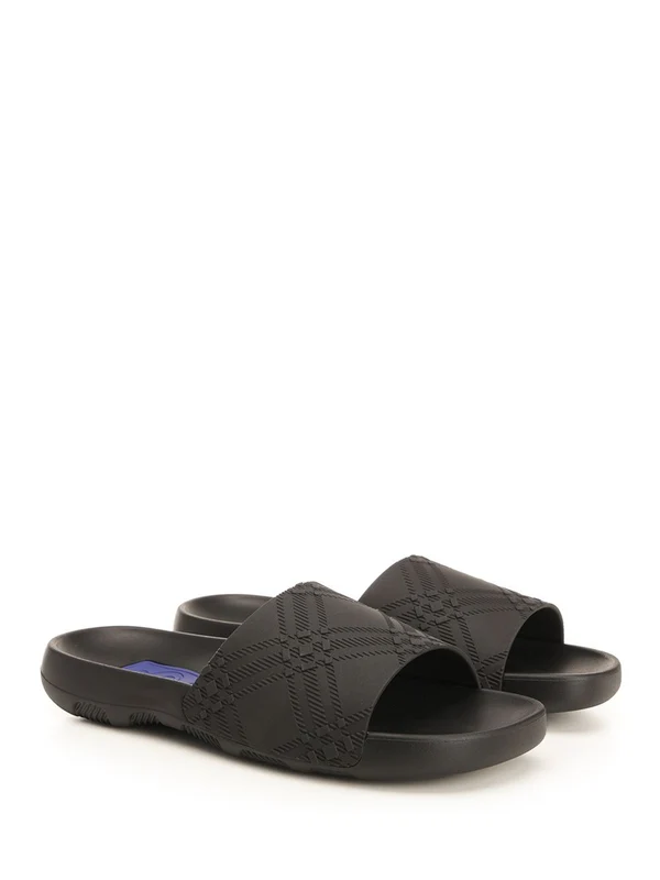 Embossed Check Pattern Slides - Image 2