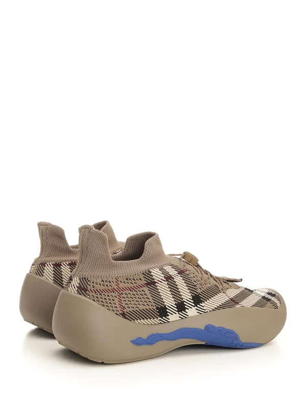 Neptune Check Pattern Knit Sneakers - Image 3