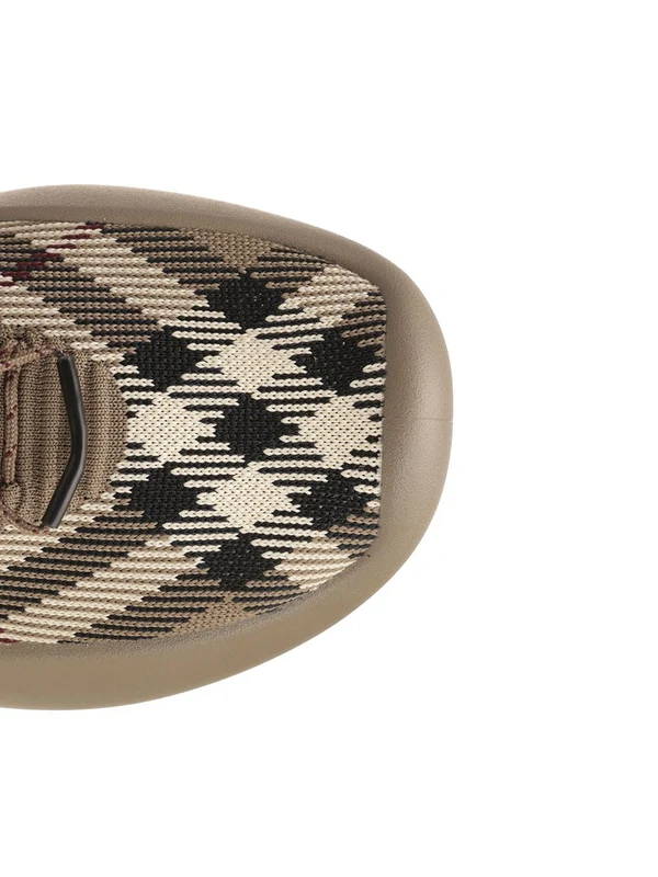 Neptune Check Pattern Knit Sneakers - Image 4