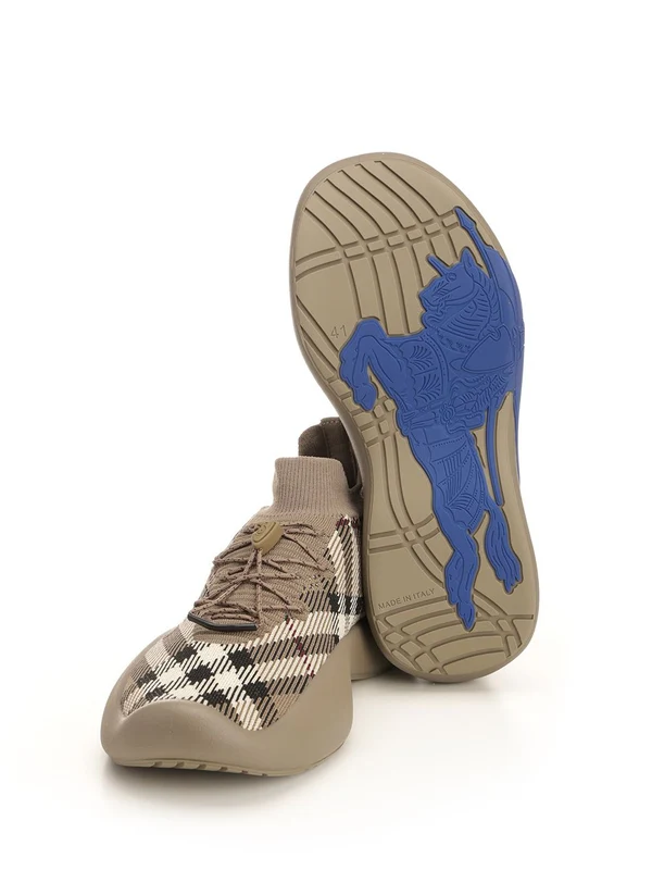 Neptune Check Pattern Knit Sneakers - Image 5