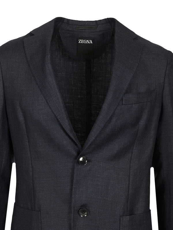 Unlined Linen Wool Tailored Jacket - Image 4