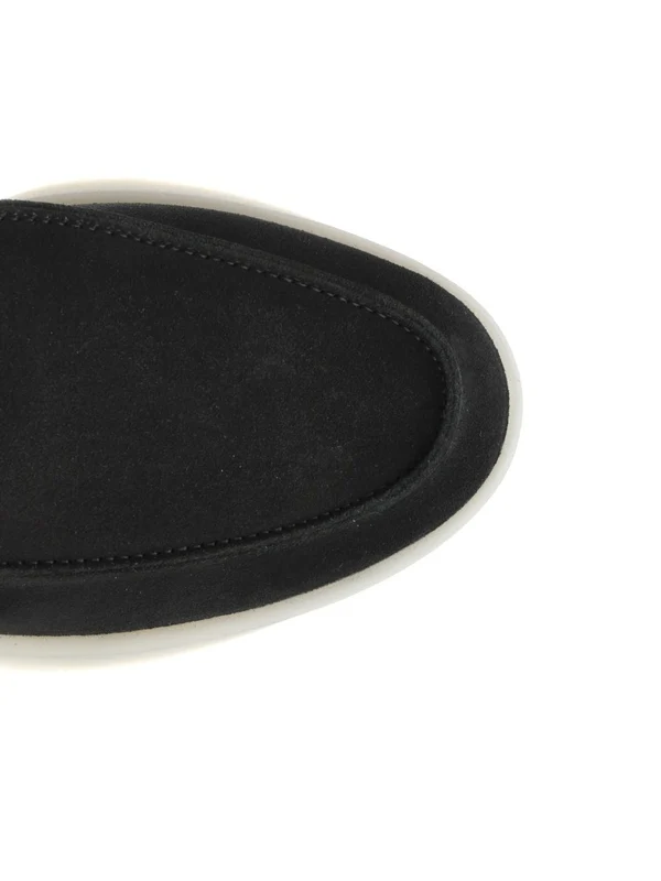 Rubber Sole Suede Loafers - Image 4