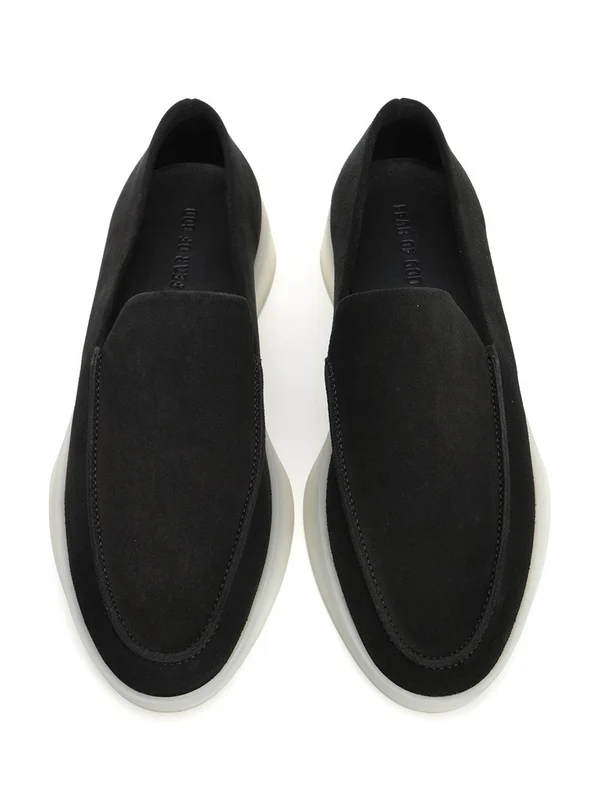 Rubber Sole Suede Loafers - Image 5