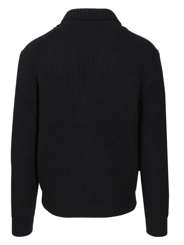 Shawl Collar Silk Wool Cardigan - Image 2