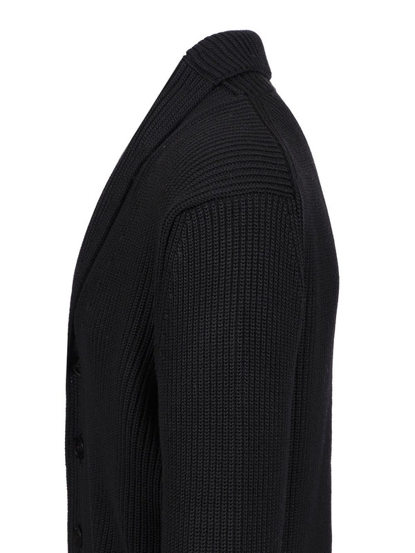 Shawl Collar Silk Wool Cardigan - Image 3