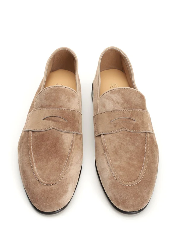 Beige Suede Loafers - Image 5