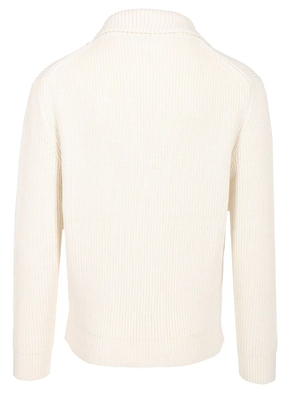 Shawl Collar Silk Wool Cardigan - Image 2