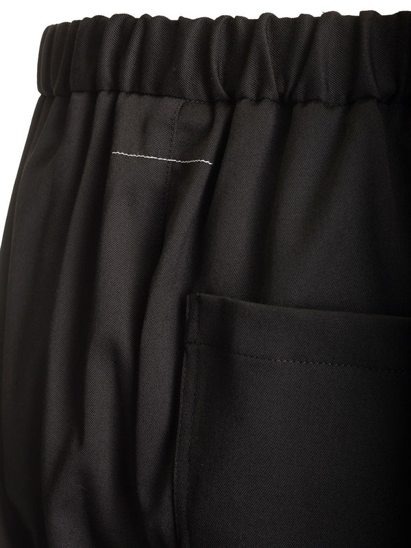 Wool Crepe Banding Trousers - Image 5