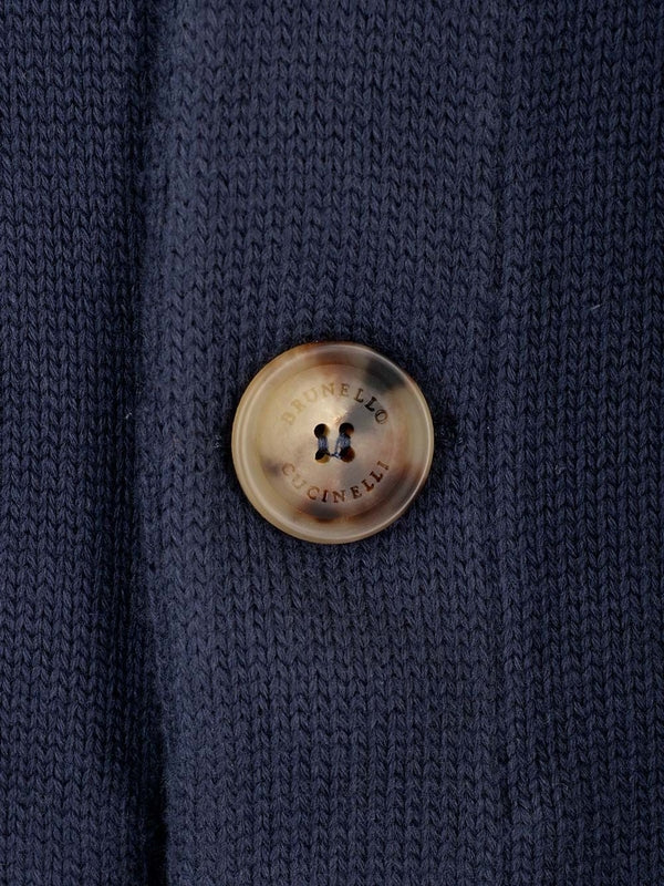 High Neck Ribbed Cotton Cardigan - Image 4