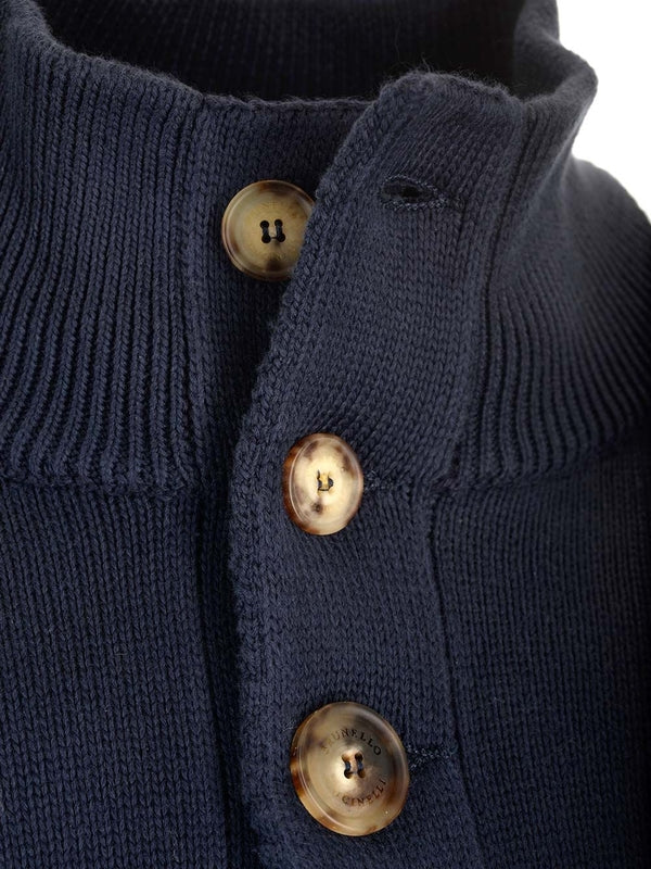 High Neck Ribbed Cotton Cardigan - Image 5
